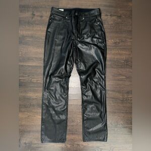 Black Faux Leather Pants